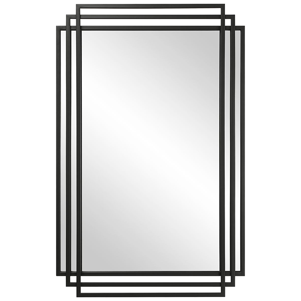 Amherst Black Iron Mirror, by Uttermost, 23.75" width x 36.5" height x 1.5" depth View 1