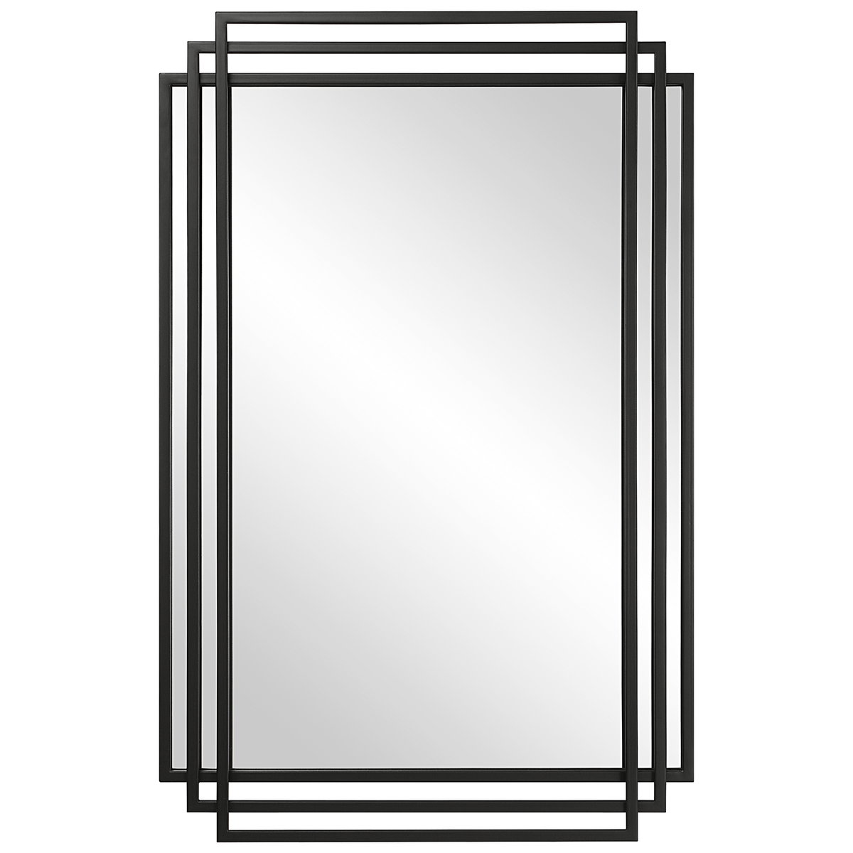 Amherst Black Iron Mirror, by Uttermost, 23.75" width x 36.5" height x 1.5" depth View 1