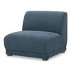 Fraser Slipper Chair Deep Blue, Accent Chair by Moe's Home, 35.4" width x 31.5" height x 36.6" depth thumbnail 2