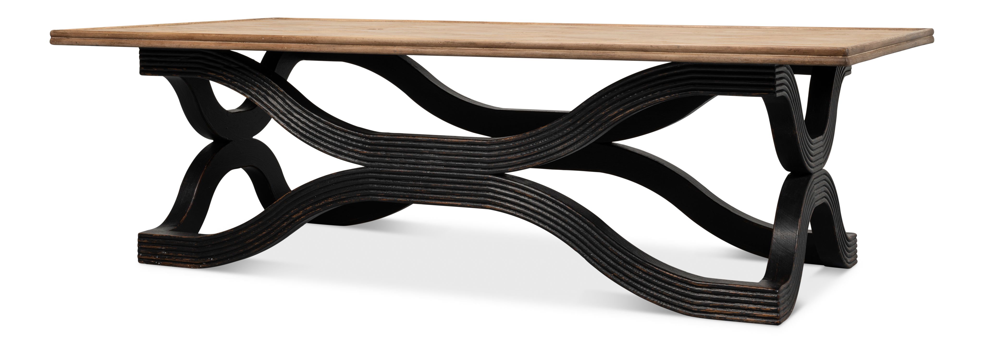 Wavy Coffee Table, Antique Black large image 