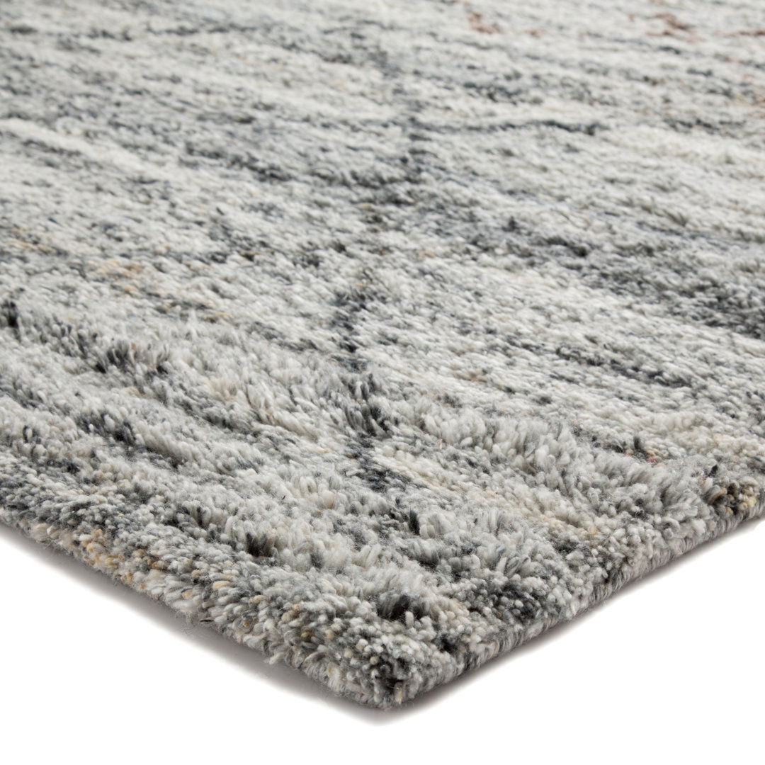 Jaipur Living Kenzi Handknotted Trellis Gray Brown Area Rug large image 
