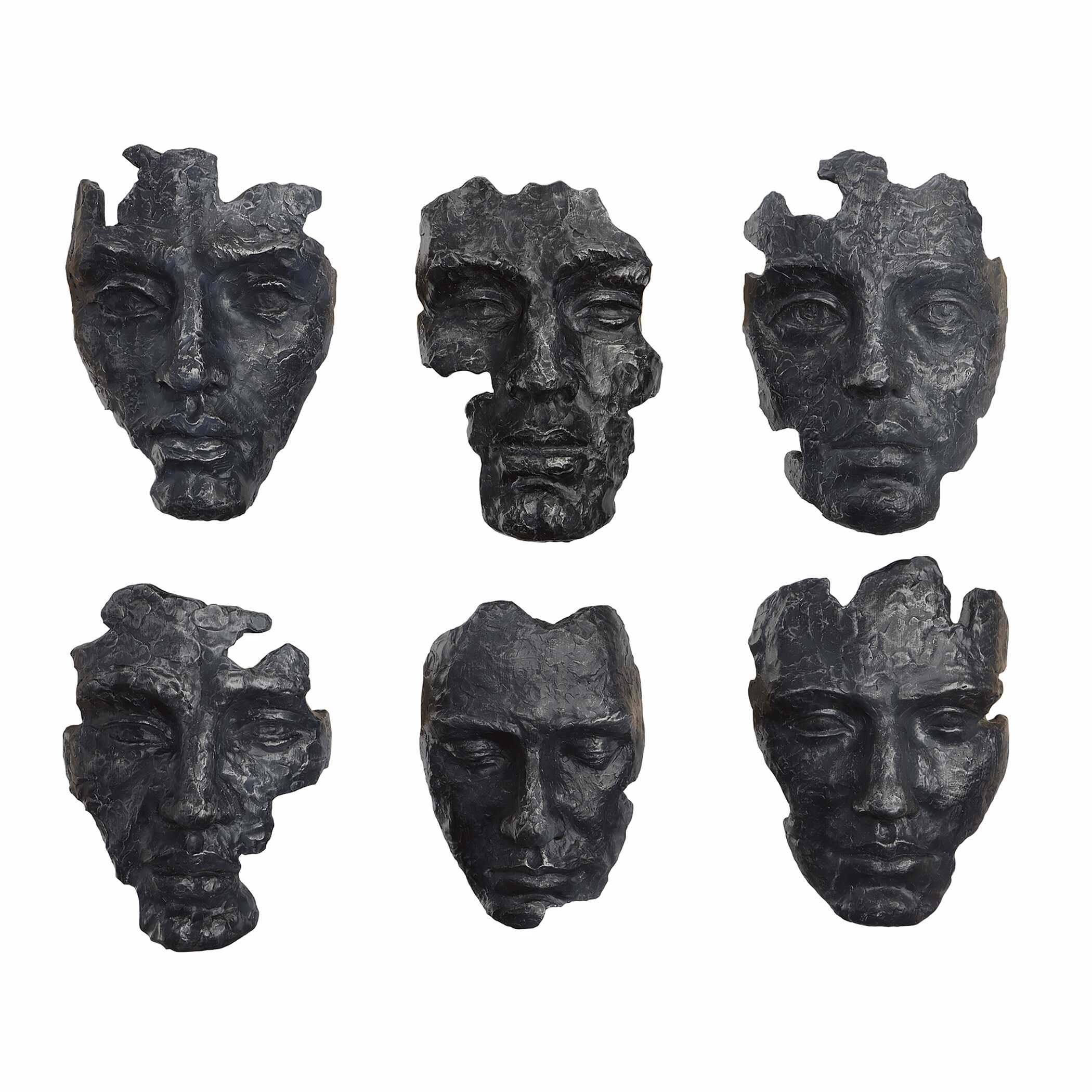 Self-Portrait Metallic Wall Decor Set/6, Sculptural Wall Art by Uttermost, 9.62" width x 14" height x 5.12" depth View 8