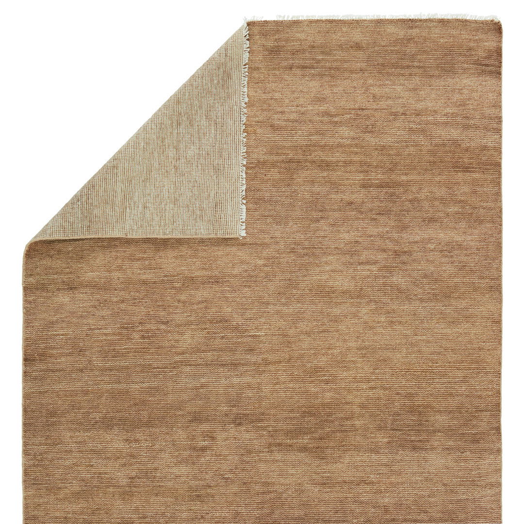 Jaipur Living Origin SAG06 Handknotted Solid Light Brown Area Rug (12'x15') large image 