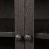Arelius  36L x 18W Black-Brown Wood, Black Metal Base with 2 Glass Doors Accent Cabinet thumbnail 10