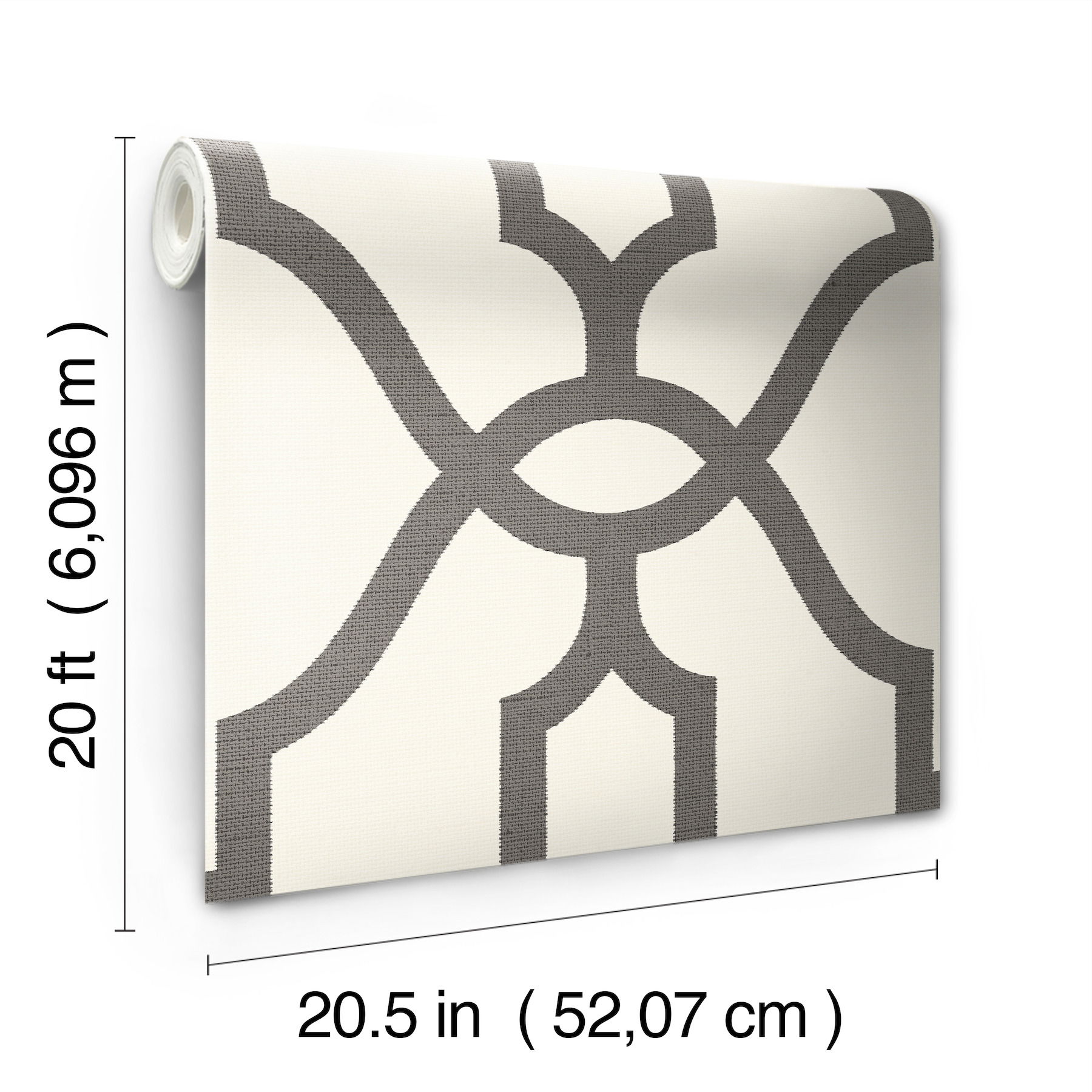 Magnolia Home Woven Trellis Grey Peel & Stick Wallpaper large image 