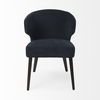 Niles 23.5L x 24.0W x 32.0H Navy Fabric Seat with Dark Brown Wooden Legs Wingback Dining Chair thumbnail 2