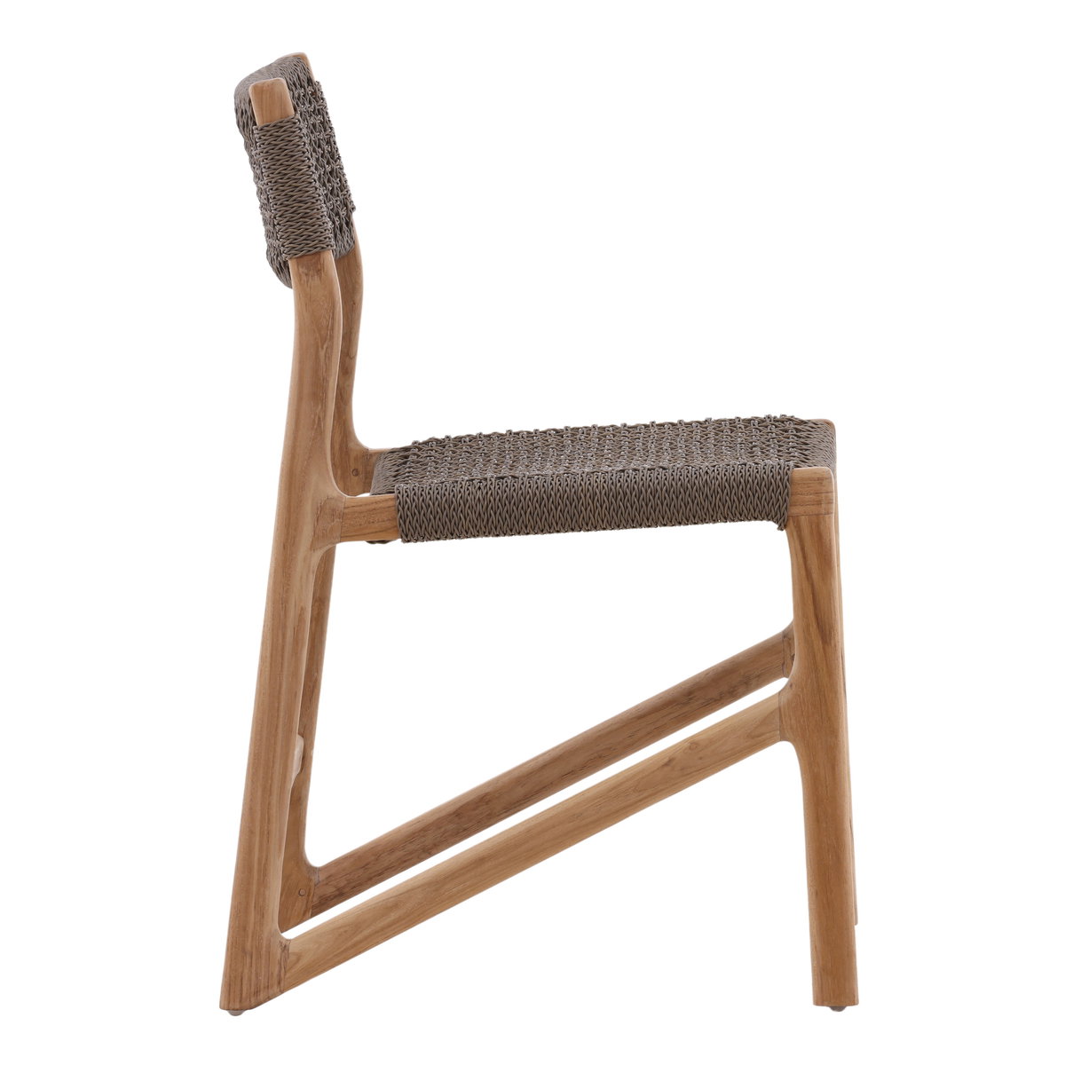 Ysidro Outdoor Dining Chair Grey, by Dovetail, 18.75" width x 32" height x 21.75" depth View 3