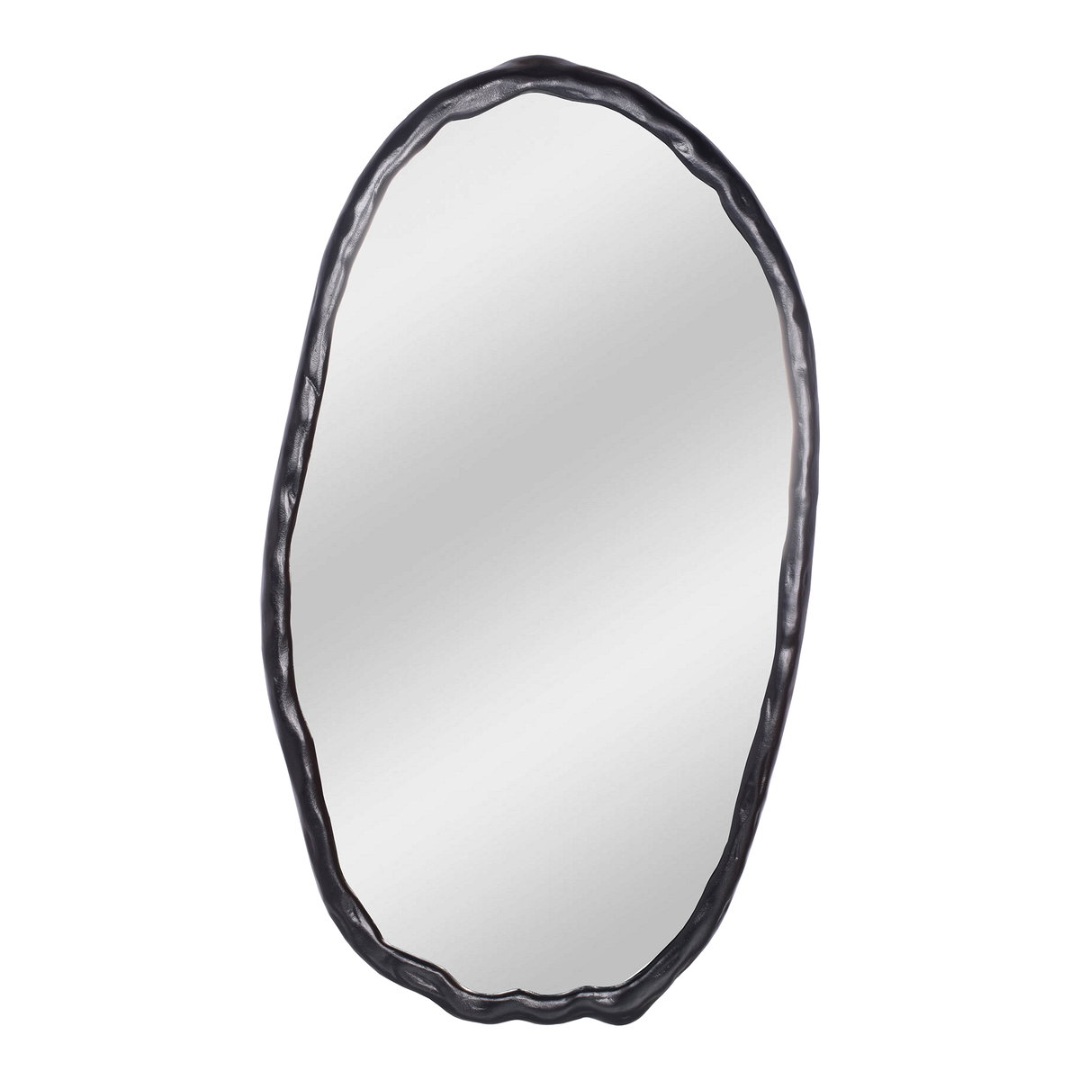 Foundry Oval Mirror Black, by Moe's Home, 28" width x 50" height x 1.5" depth View 1