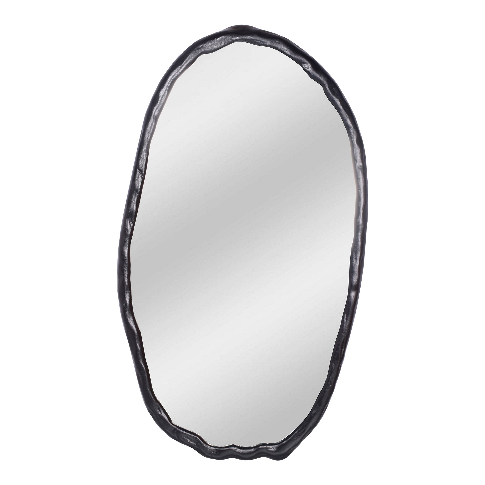 Foundry Oval Mirror Black large image 