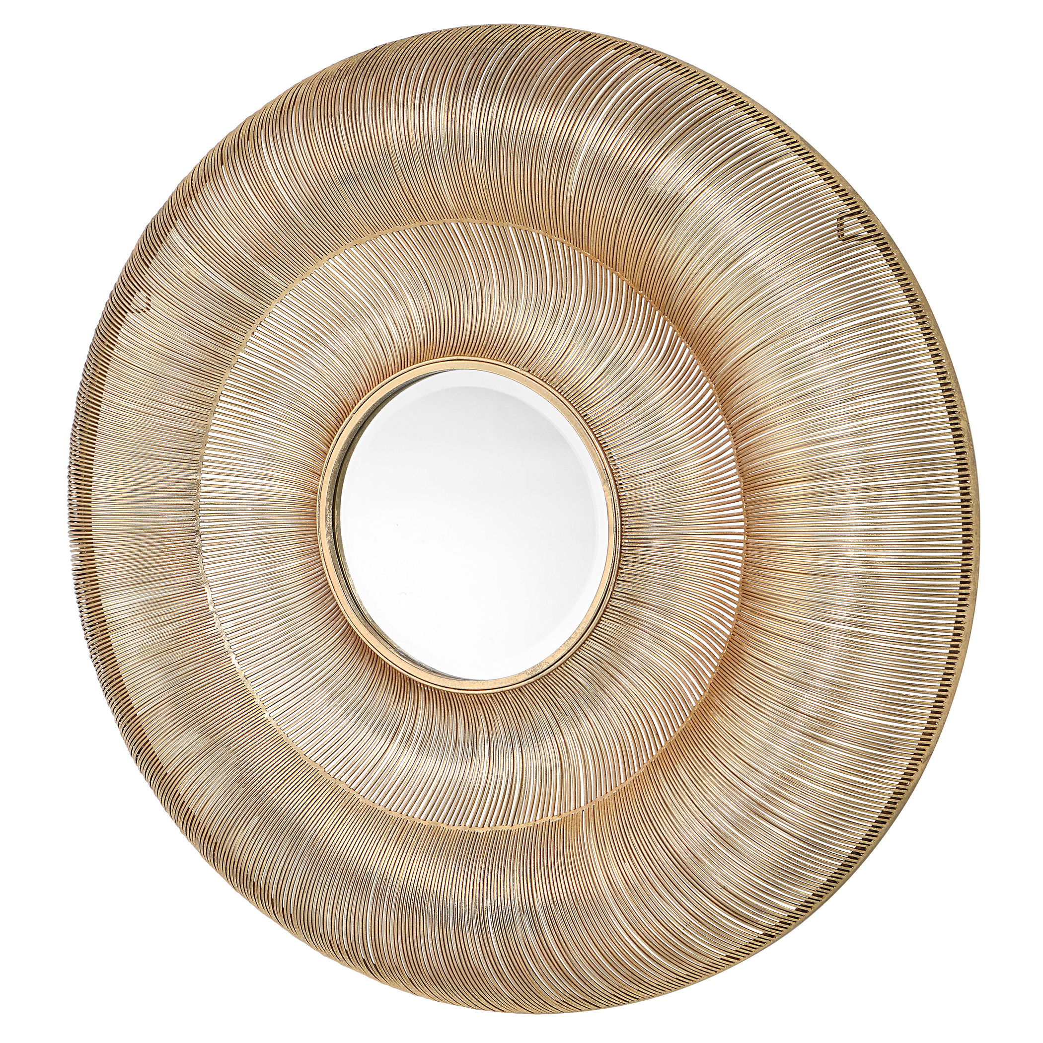 Bauble Round Gold Mirror large image 