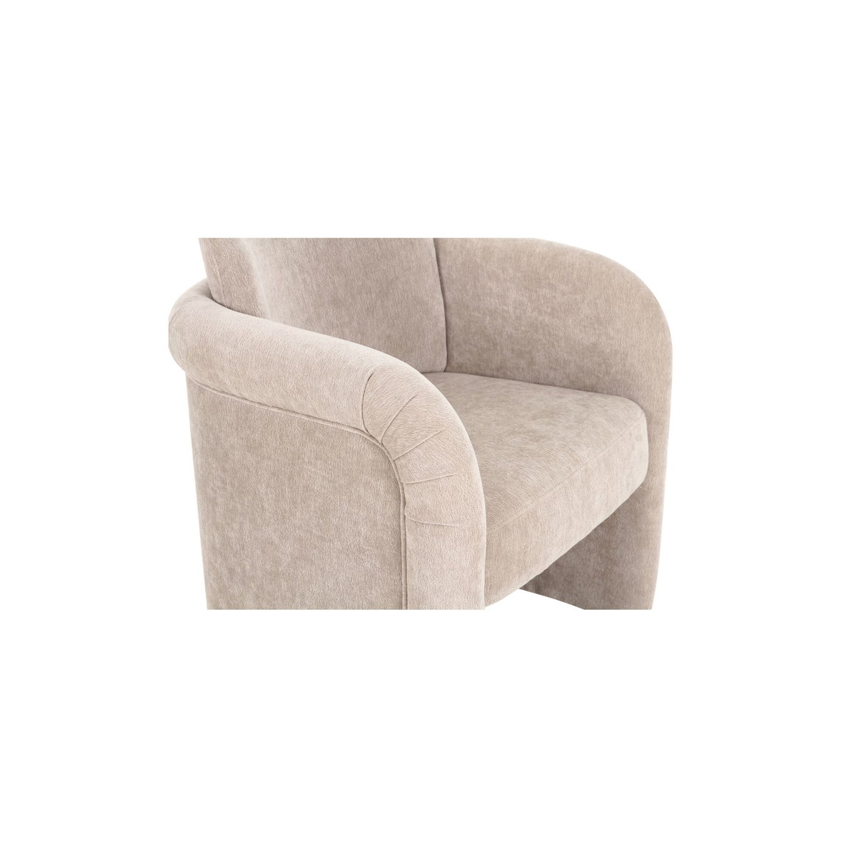 Mesto Rolling Dining Chair Taupe, by Moe's Home, 26" width x 32.5" height x 25.6" depth View 9