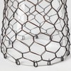 Shandra I Small Glass with Metal Wire Snakeskin Pattern Table Candle Holder, Candles & Candle Holder by Mercana, 5" length x 5" width x 11.25" height thumbnail 5
