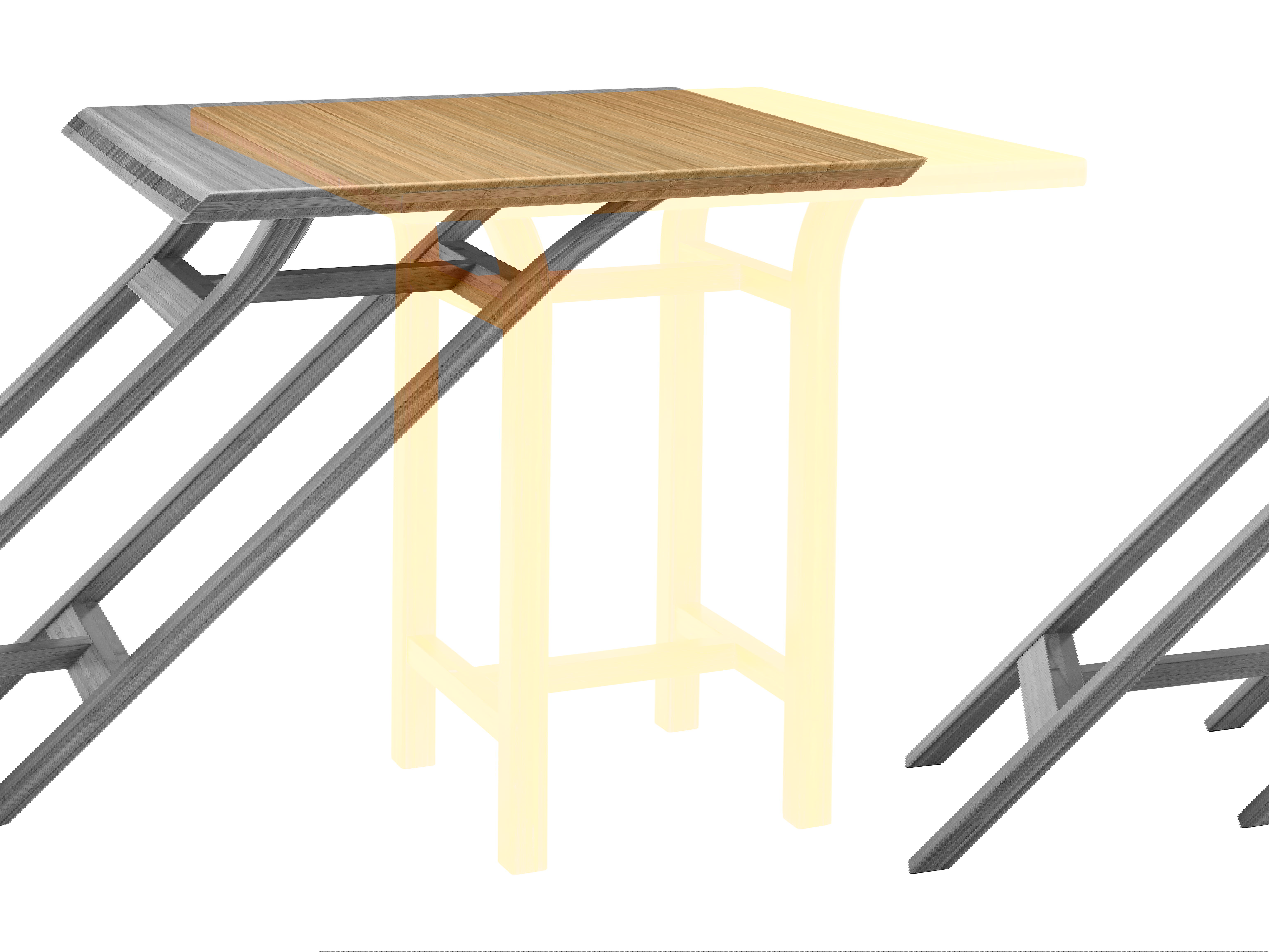 Tulip Counter Height Table, Caramelized, Dining Table by Greenington, 36" length x 36" width x 36" height View 2