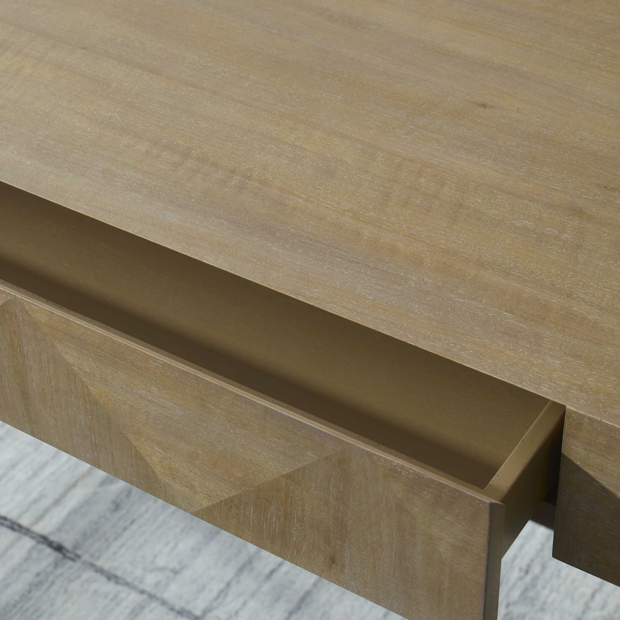 Aristotle Natural Wood Modern Desk large image 