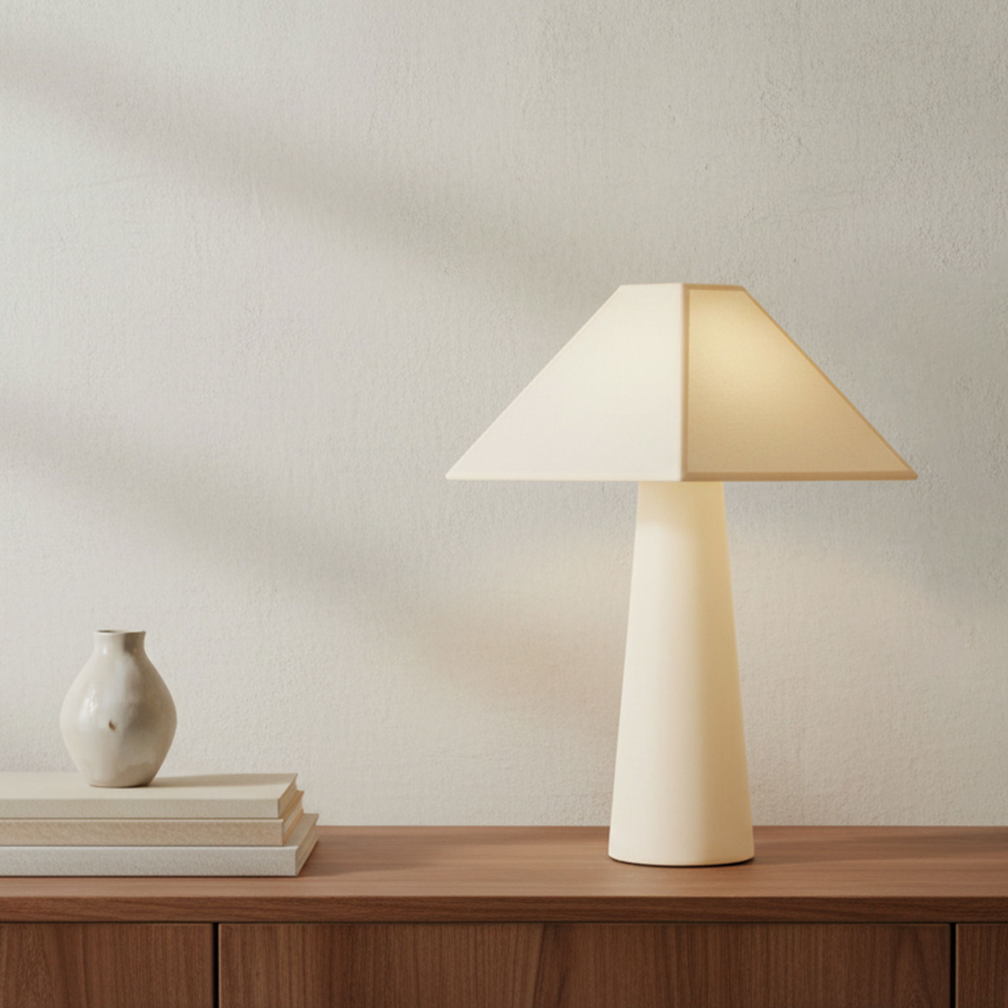 Gigi Table Lamp Cream, by Moe's Home, 19.65" width x 22.82" height x 17.3" depth View 4