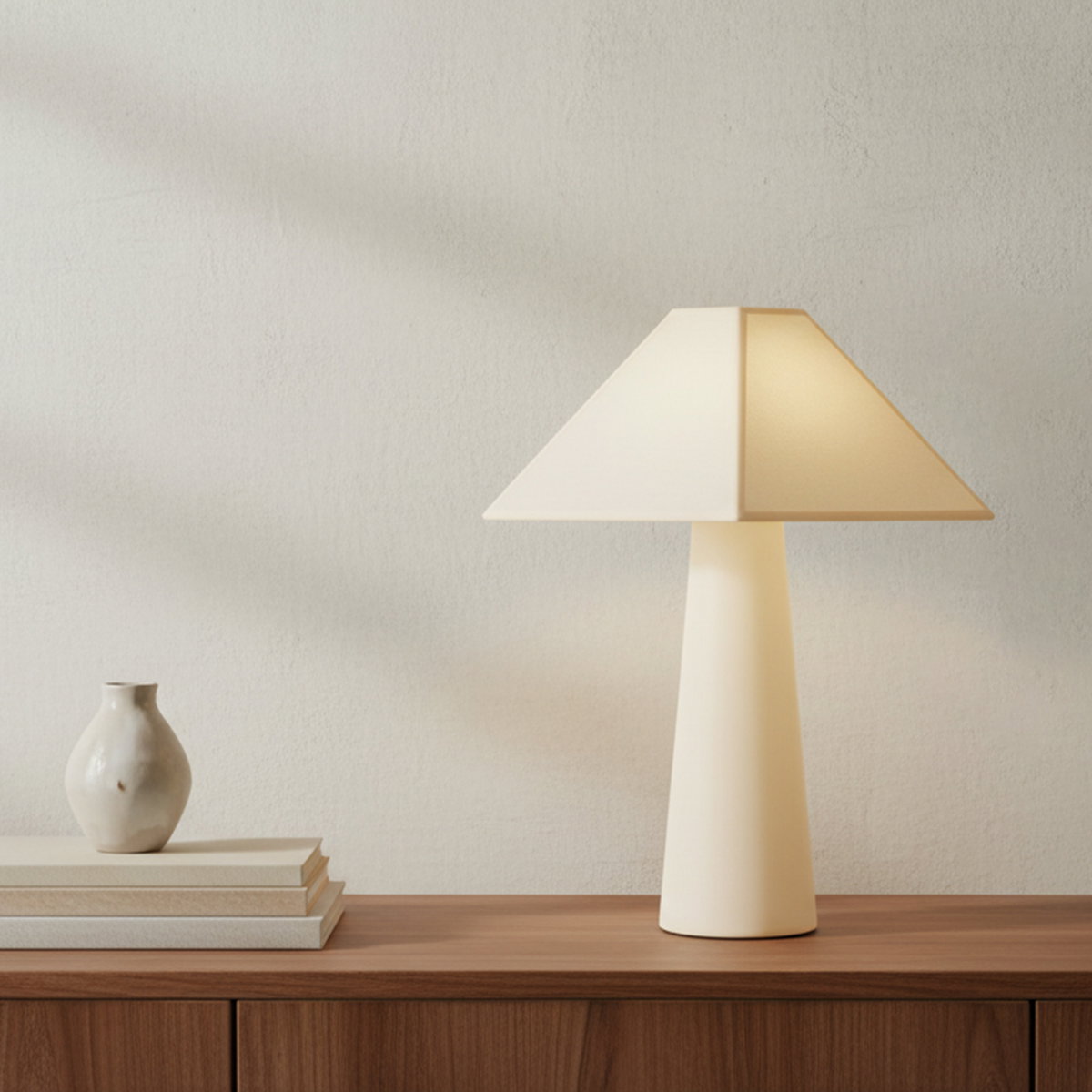 Gigi Table Lamp Cream, by Moe's Home, 19.65" width x 22.82" height x 17.3" depth View 4