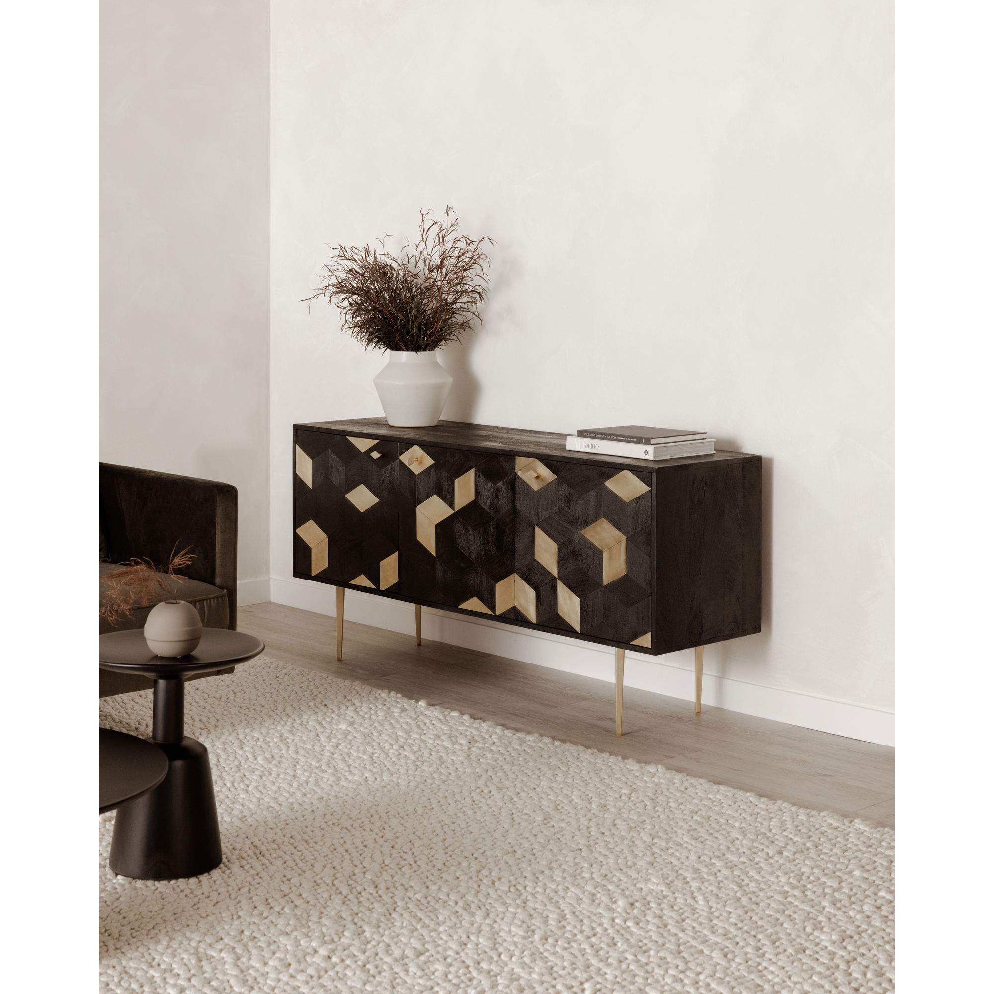 Sapporo Sideboard Black large image 