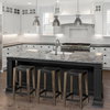 Nell Backless 26in Seat Counter Stool | Black Metal with Wood, Counter & Bar Stool by Mercana, 15" length x 15" width x 26" height thumbnail 2