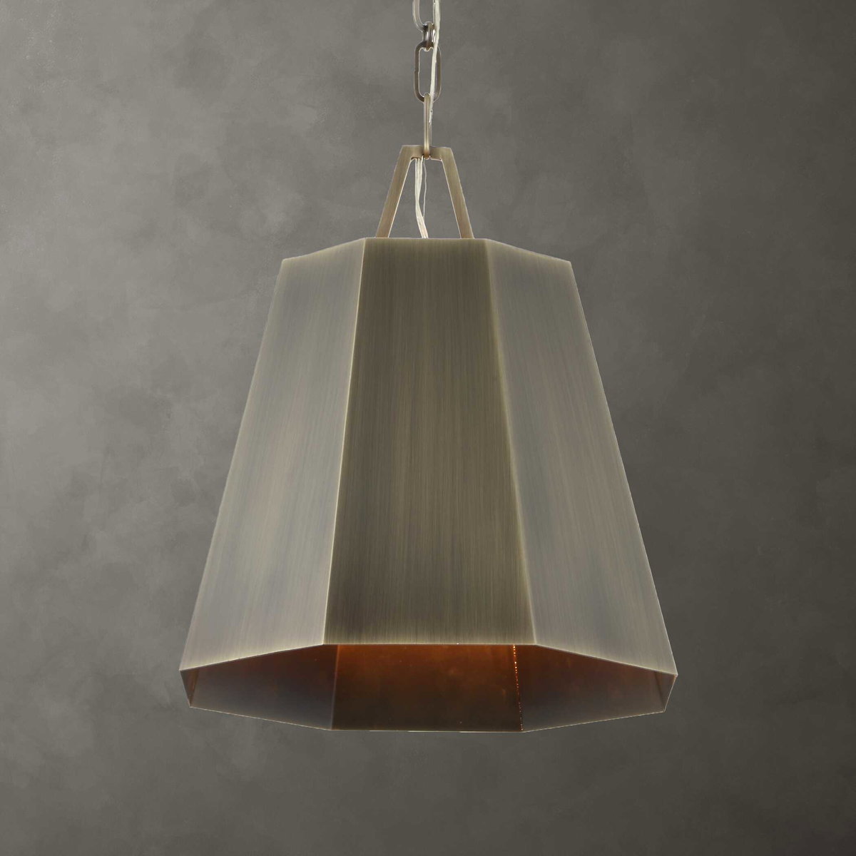 Granada 1 Light Hexagon Pendant, by Uttermost, 1'3" width x 1'4" height x 1'3" depth View 2