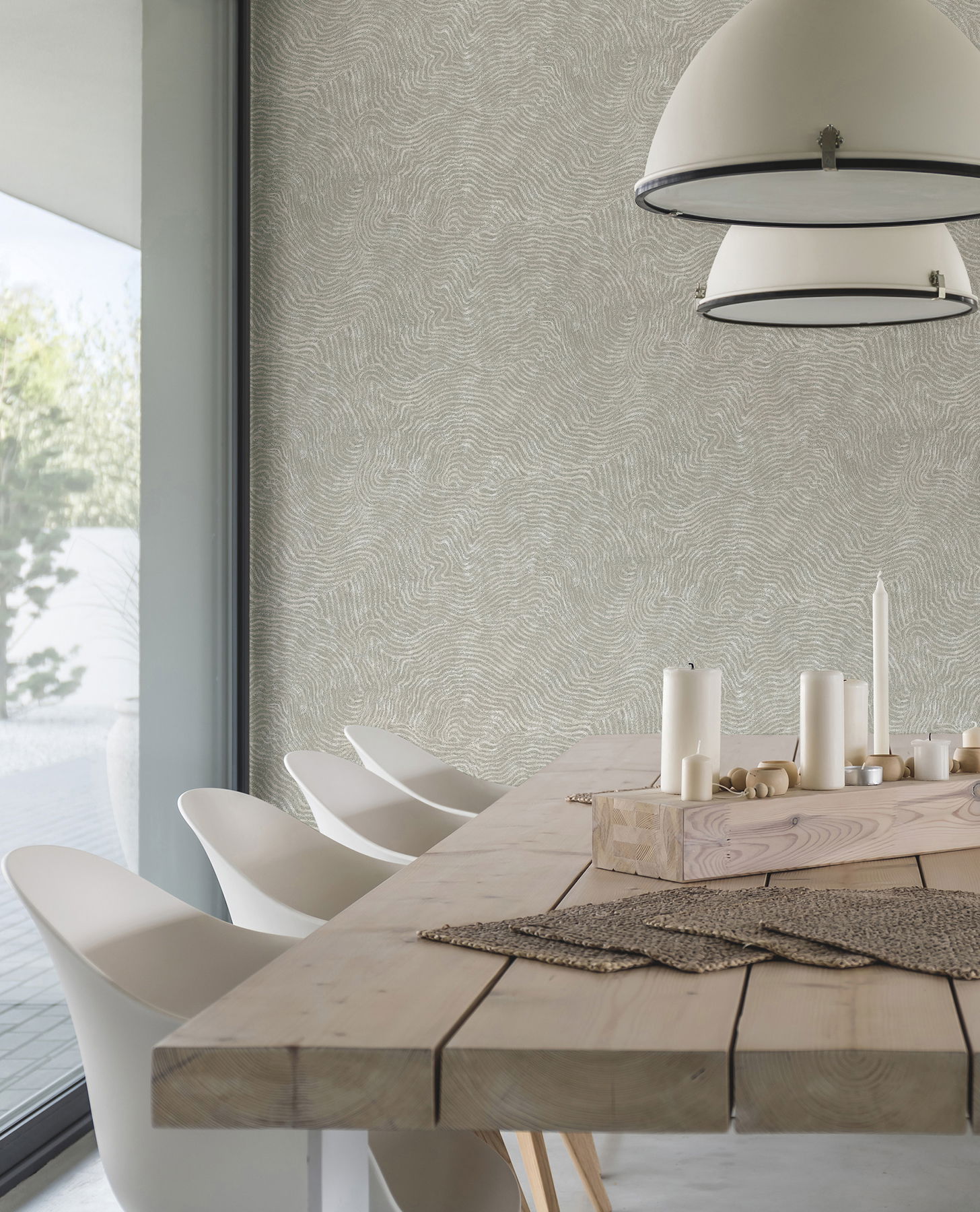 Modern Wood Grey Wallpaper large image 