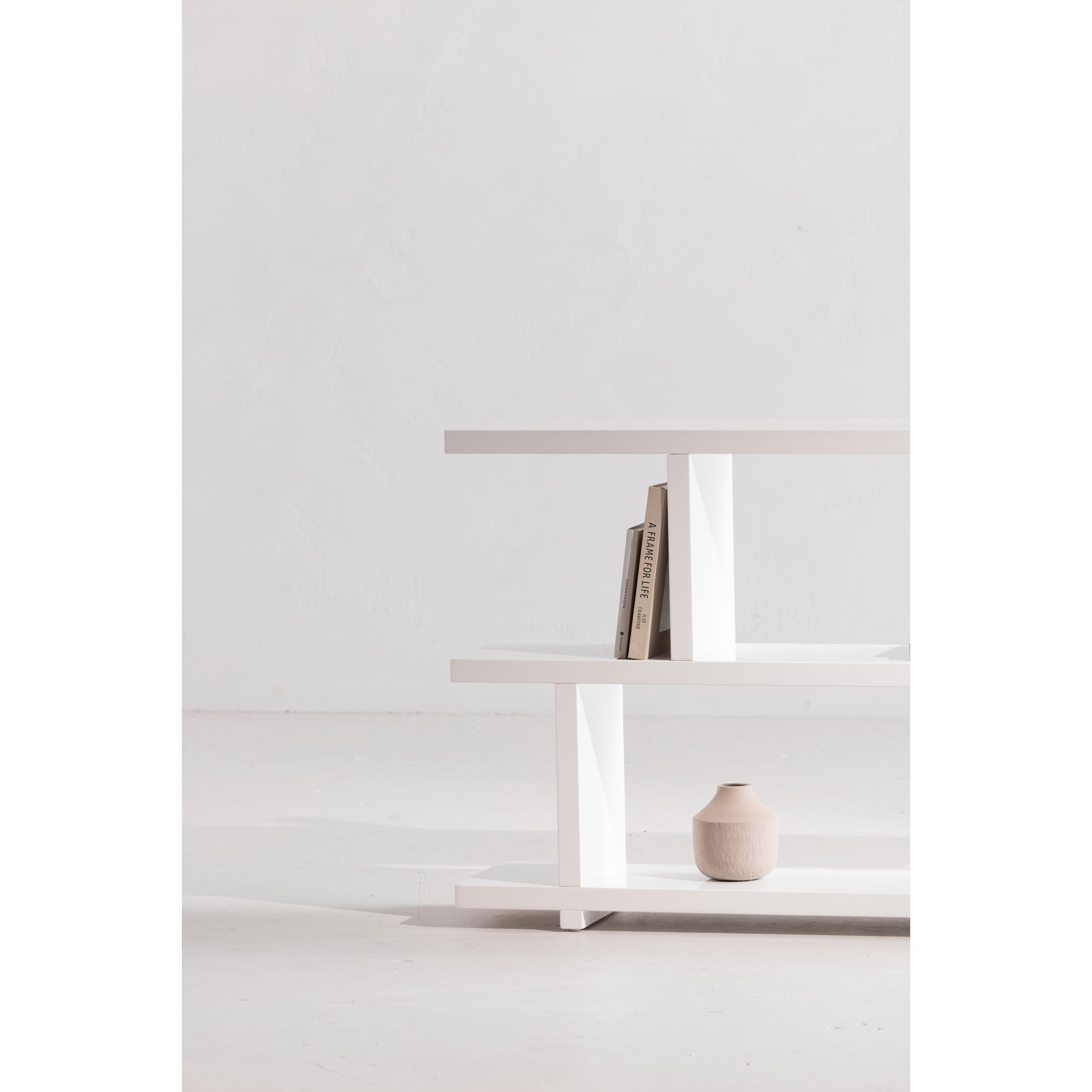 Miri Small Shelf White, Shelving & Bookcase by Moe's Home, 63" width x 33" height x 11" depth View 5