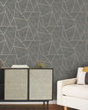 Nazca Dark Grey & Gold Wallpaper, by York Wall, 32'9.6" length x 1'8.8" width x 0.02" depth thumbnail 2