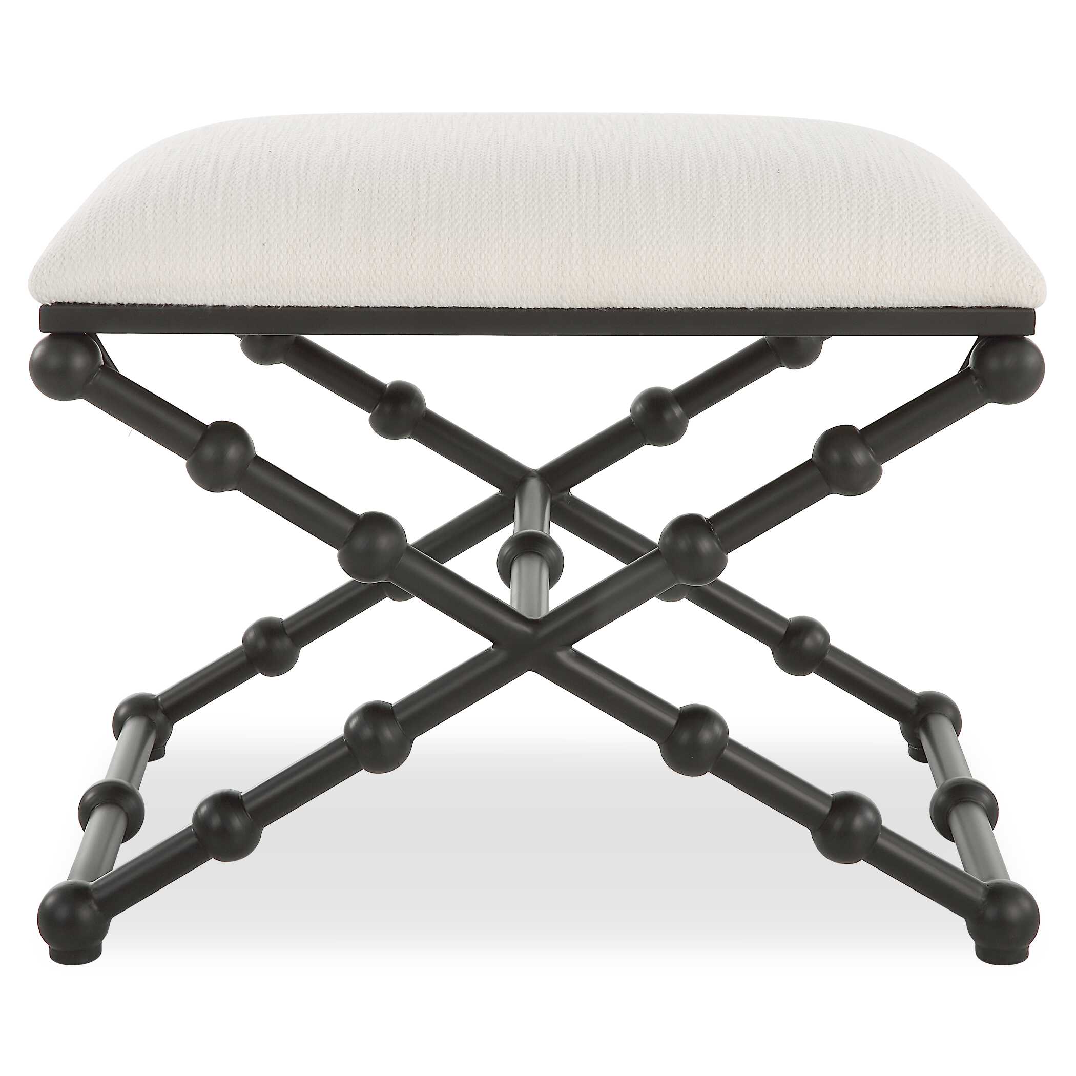 Iron Drops Small Bench, Furniture by Uttermost, 24" width x 19.5" height x 16" depth View 1