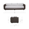 Soma Outdoor Sofa Dark Brown, Sofas & Sectional by Moe's Home, 100" width x 26" height x 35" depth thumbnail 8