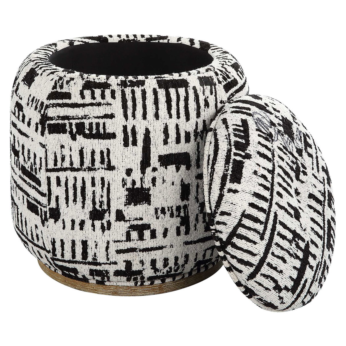 Dialogue Poof Ottoman, by Uttermost, 18" width x 18" height x 18" depth View 6
