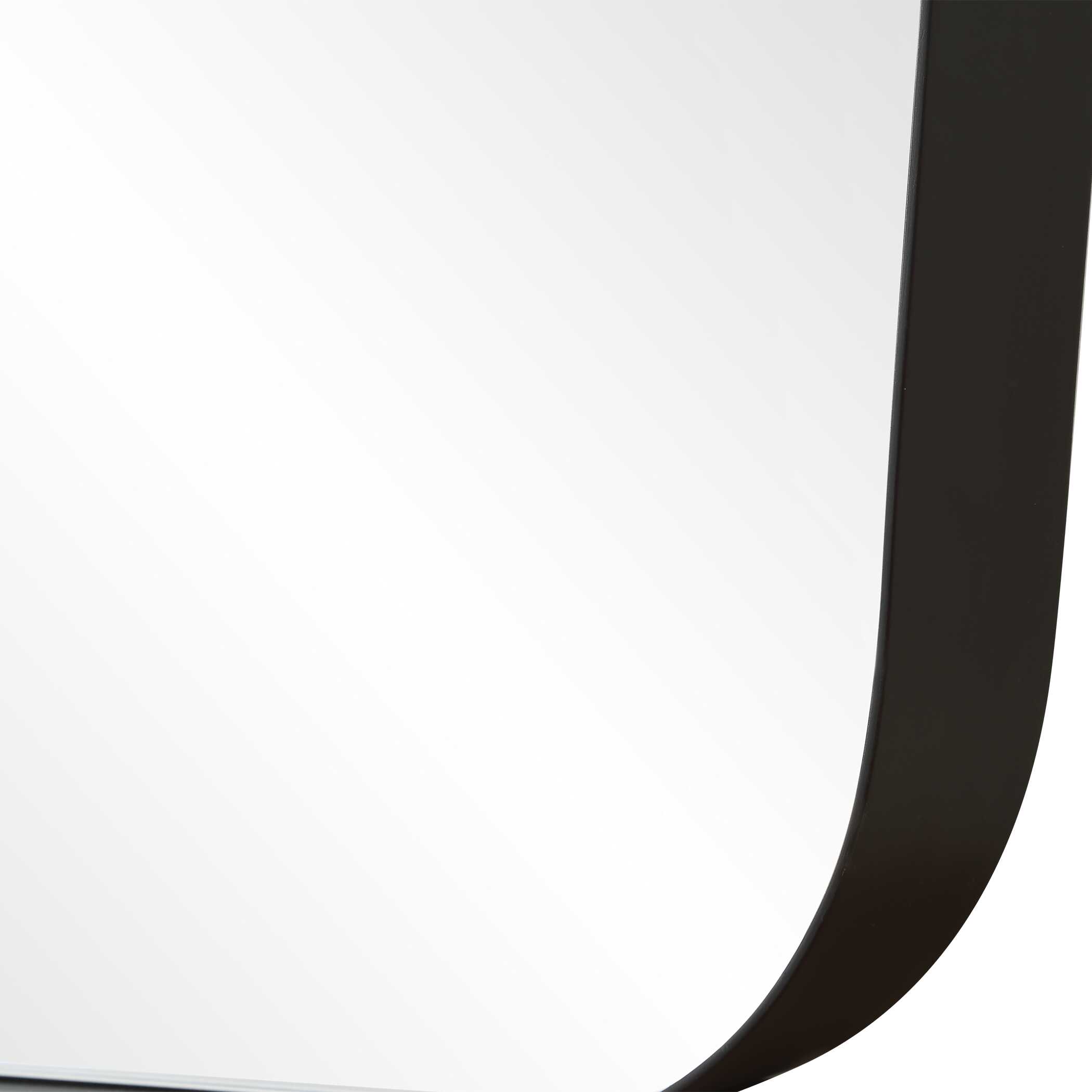 Caspian Curved Black Dressing Mirror large image 