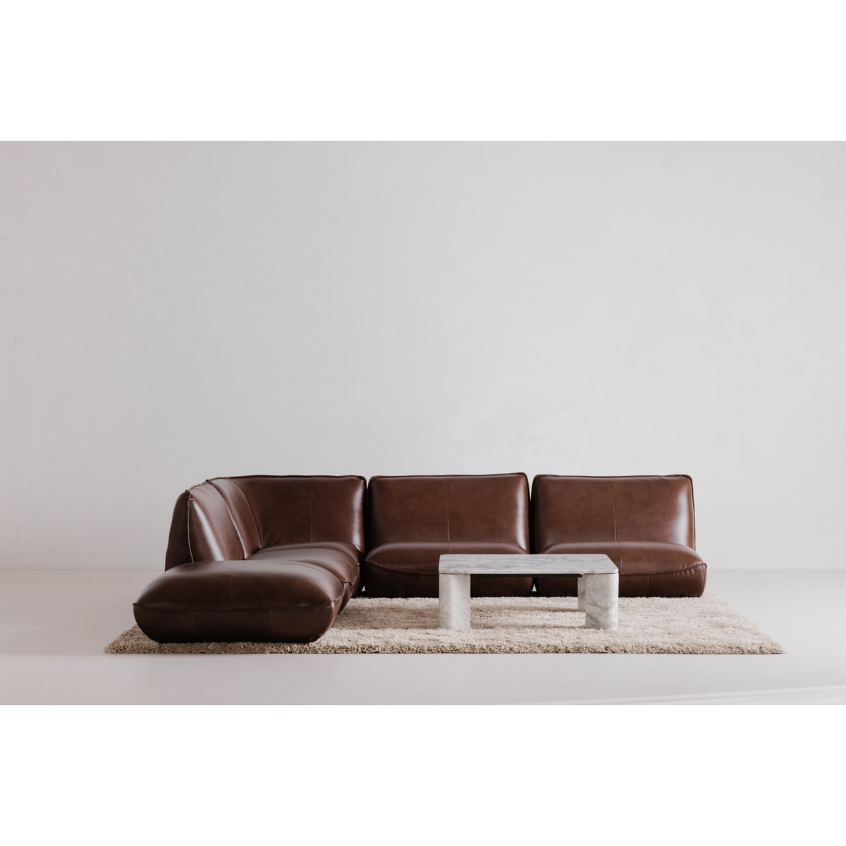 Segment Coffee Table Ashen Grey, by Moe's Home, 35.5" width x 13" height x 35.5" depth View 7