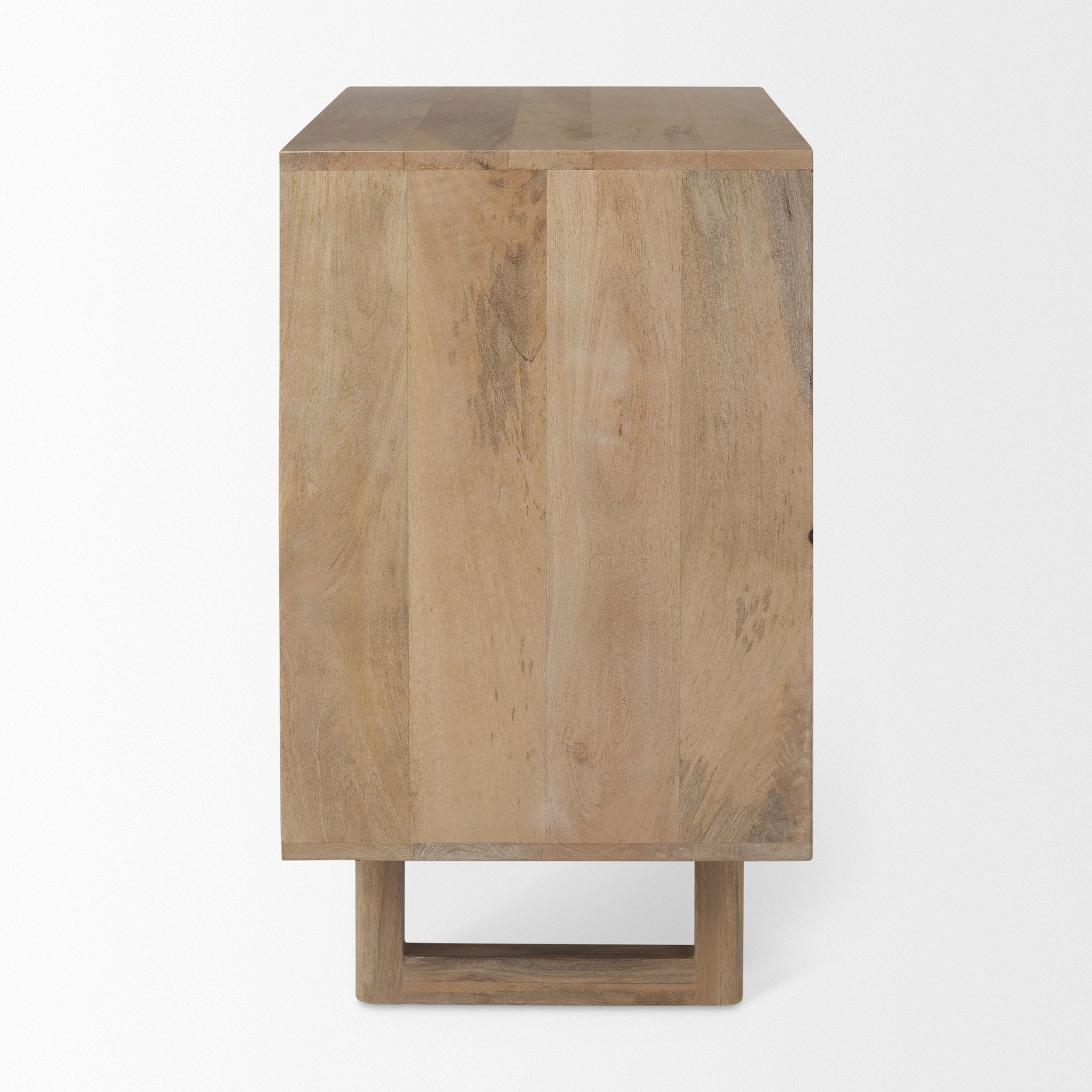 Grier 36' Light Brown Wood with Cane 2 Door Accent Cabinet, Cabinets & Chest by Mercana, 36" length x 18.75" width x 31" height View 5