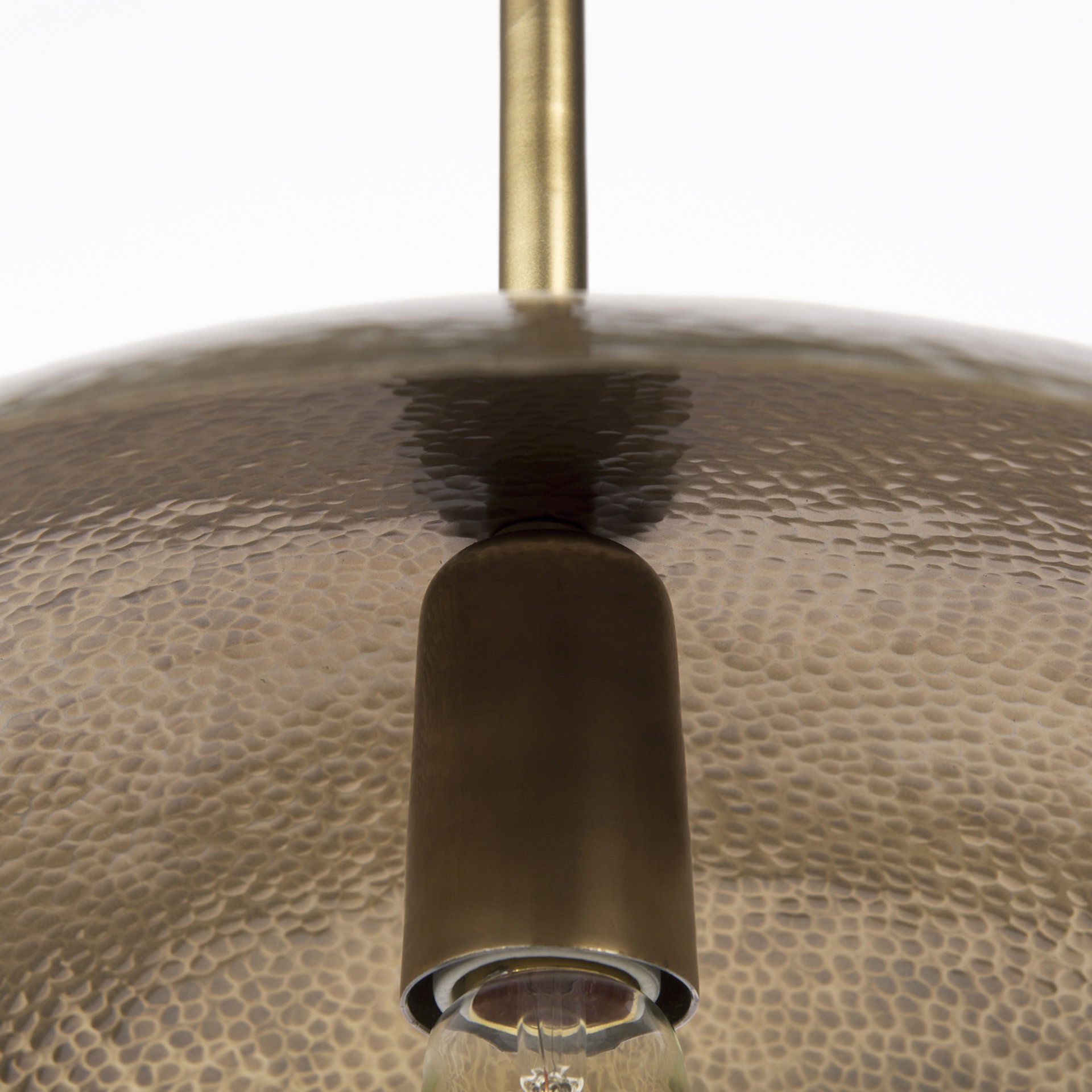 Garnet 13L x 13W Gold Hammered Metal Pendant Light, by Mercana, 14.5" length x 14.5" width x 3.25" height View 9