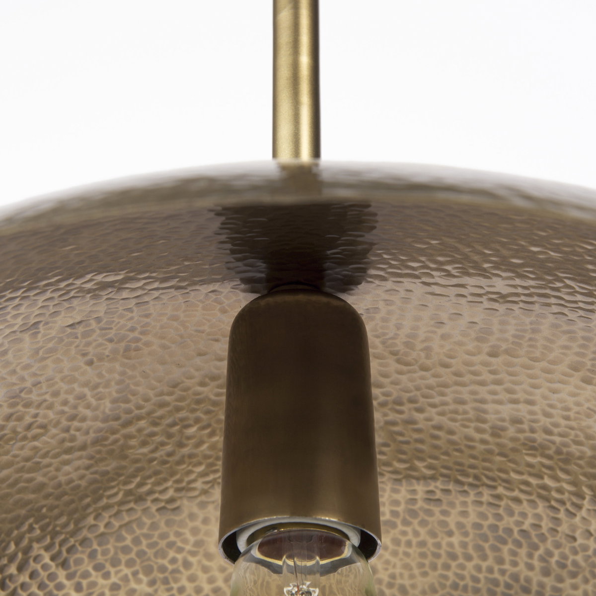 Garnet 13L x 13W Gold Hammered Metal Pendant Light, by Mercana, 14.5" length x 14.5" width x 3.25" height View 9