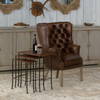 Kew Gardens Leather Nesting Tables, by Sarreid, 1'2" length x 1'11" width x 2'1" height thumbnail 14