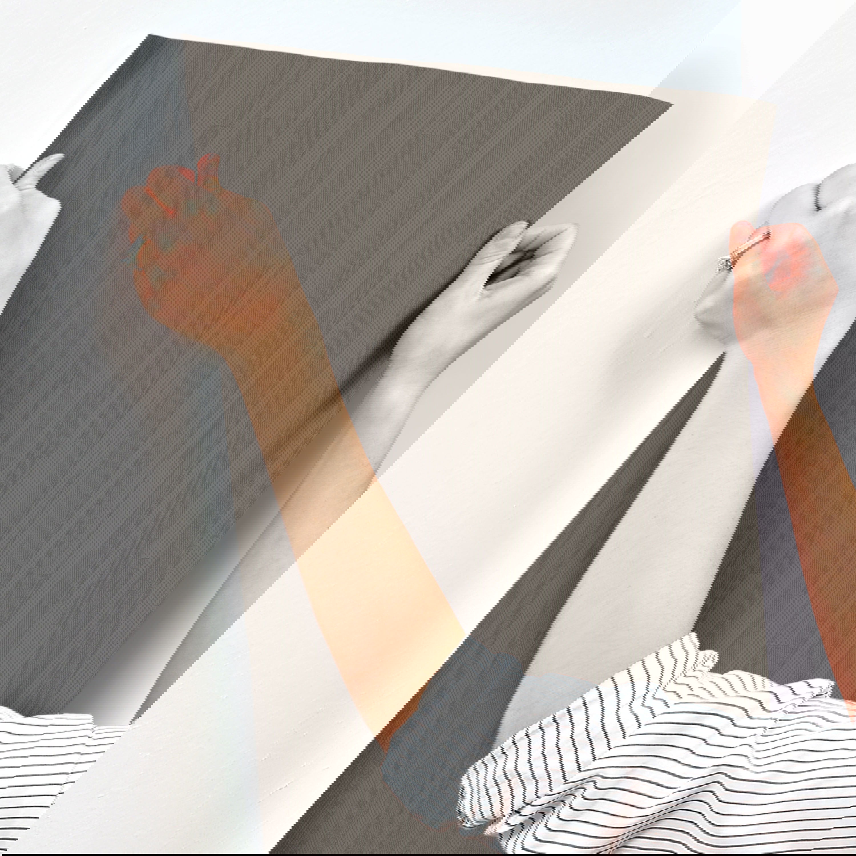 Vertical Plumb Charcoal Metallic Wallpaper, by York Wall, 27' length x 2'3" width x 0.02" depth View 5