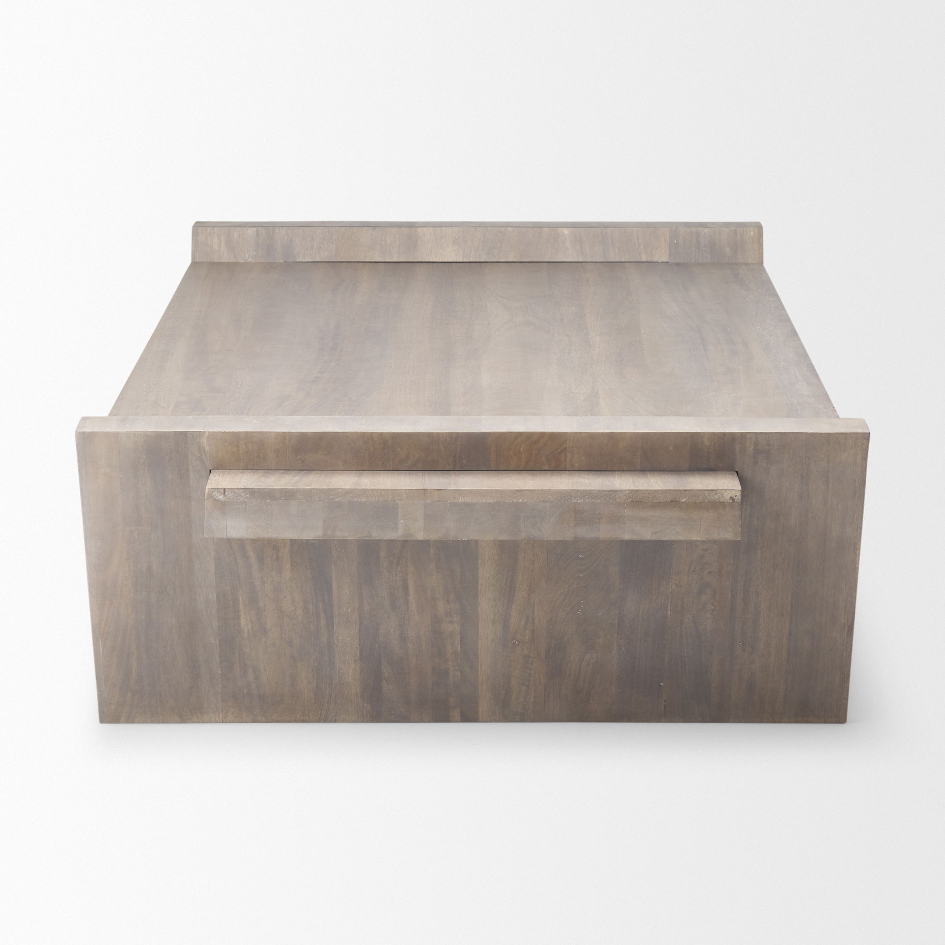 Elaine 59x36 Brown Solid Wood Top & Base Coffee Table large image 