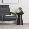 Novell Dark Brown Wood Pedestal Accent Table, Side & End Table by Mercana, 16" length x 16" width x 21" height thumbnail 2