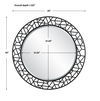 Mosaic Metal Round Mirror, by Uttermost, 40" width x 40" height x 1.12" depth thumbnail 3