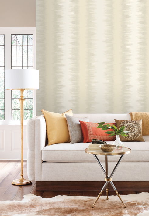 Quill Stripe Beige Wallpaper