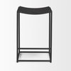 Taniel Backless 26in Seat Counter Stool | Black Wood with Black Metal, Counter & Bar Stool by Mercana, 18" length x 16" width x 27.25" height thumbnail 6
