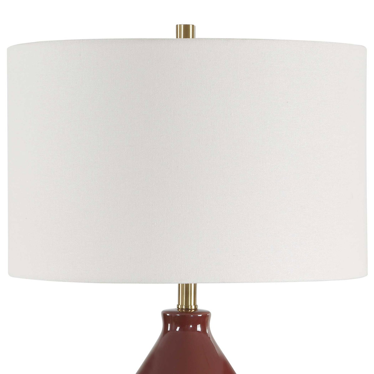 Gourd Burgundy Table Lamp, by Uttermost, 16" width x 30.5" height x 16" depth View 5