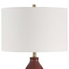 Gourd Burgundy Table Lamp, by Uttermost, 16" width x 30.5" height x 16" depth thumbnail 5