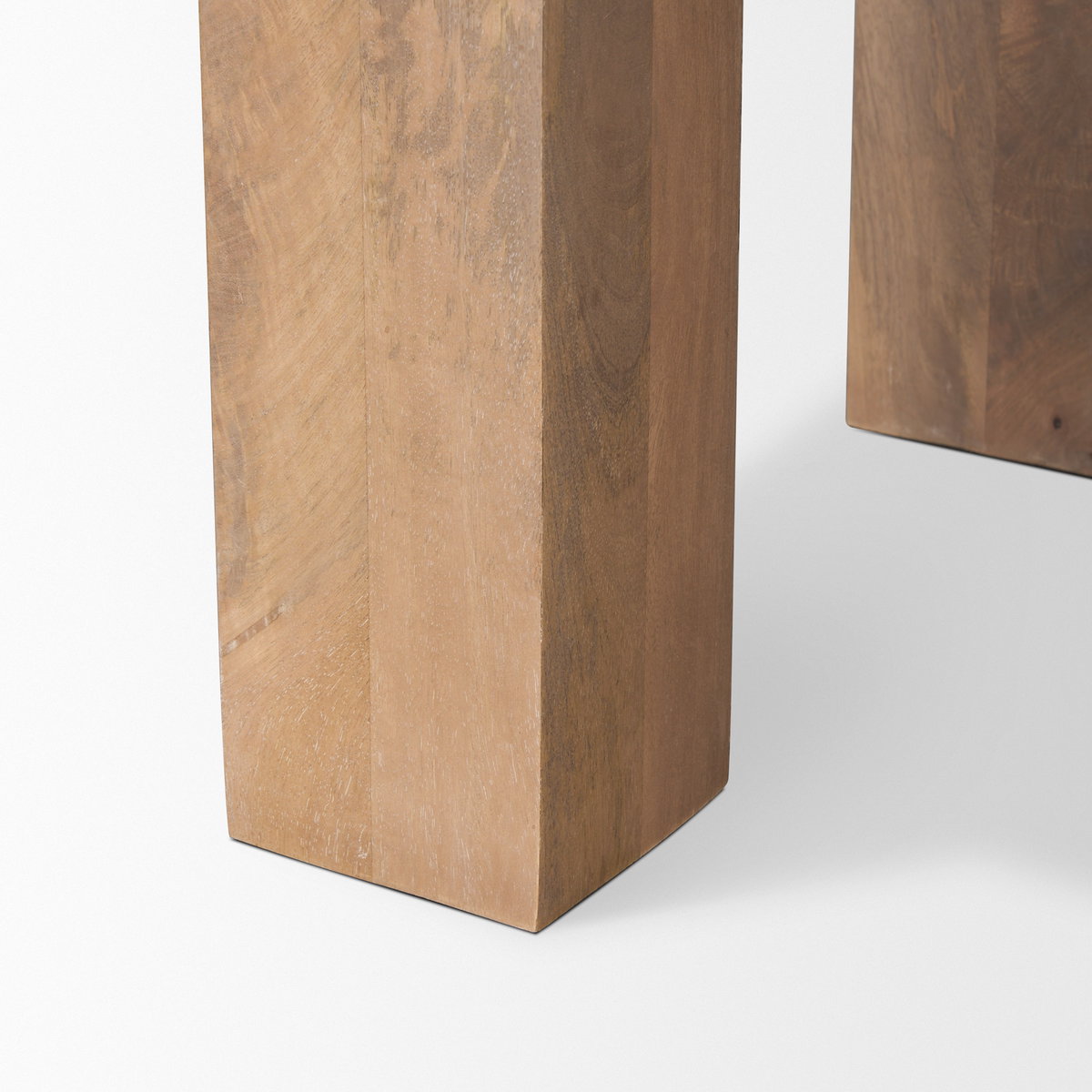 Beth Light Brown Wood Square Accent Table, Side & End Table by Mercana, 23" length x 23" width x 21.75" height View 8