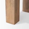Beth Light Brown Wood Square Accent Table, Side & End Table by Mercana, 23" length x 23" width x 21.75" height thumbnail 8