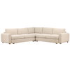 Araceli L-Shape Sectional Oatmeal C0, Sectional Sofa by Dovetail, 119.5" width x 35.25" height x 119.5" depth thumbnail 1