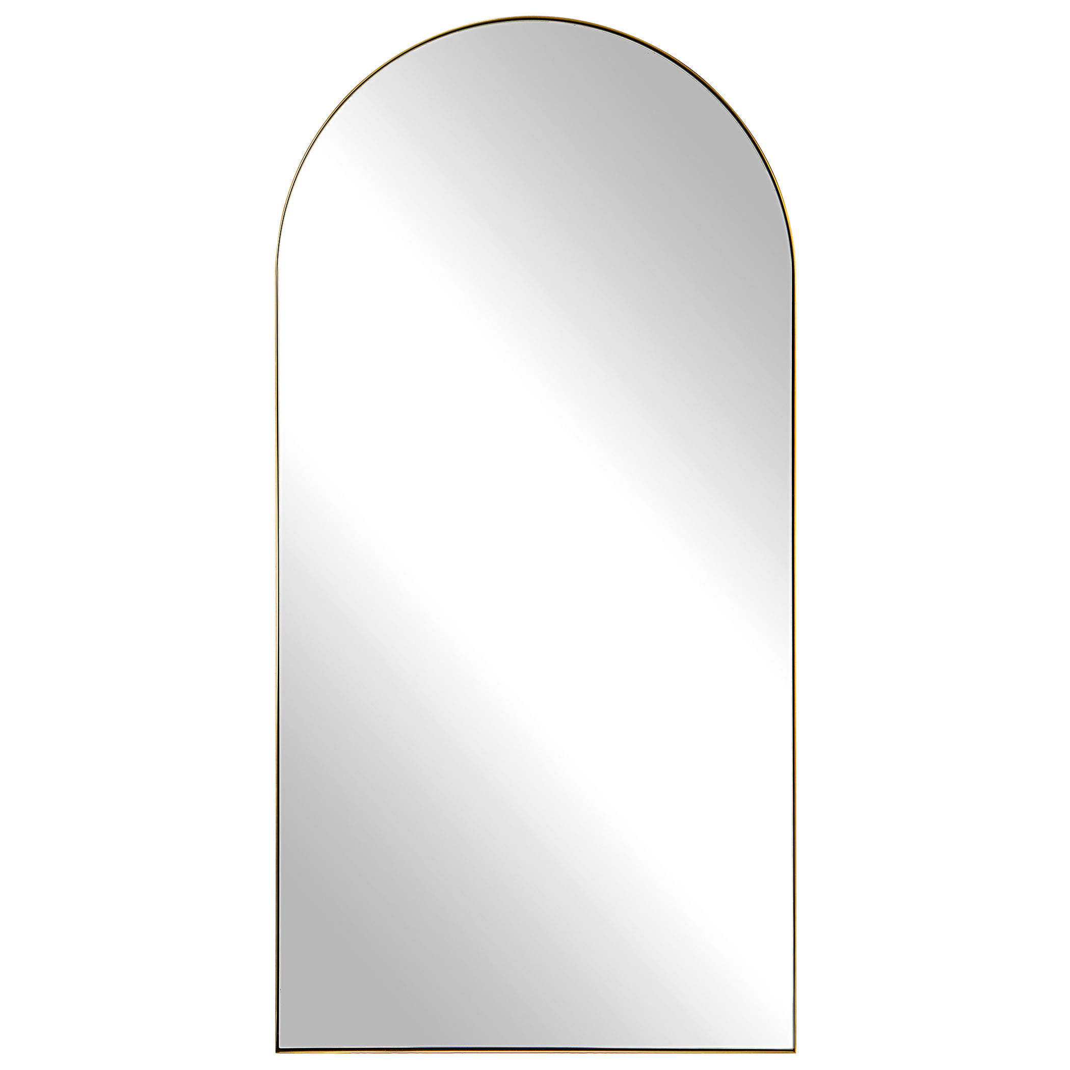 Crosley Antique Brass Arch Mirror large image 