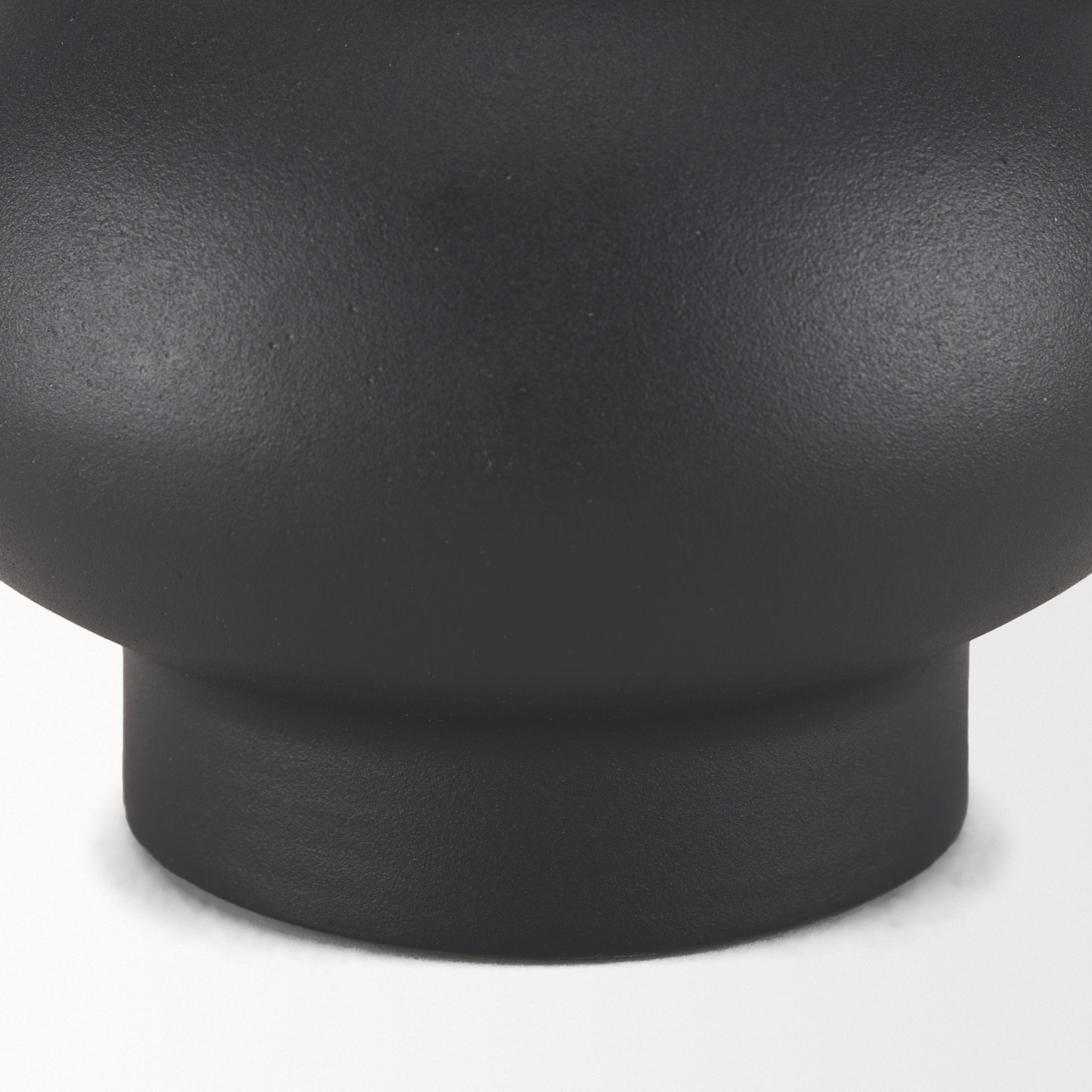 Tasya Large Matte Black with Handles Metal Vase large image 