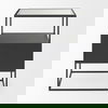 Samson  Side Table Matte Black Metal and Glass thumbnail 4