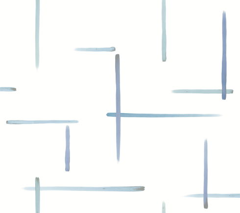 Gilded Sumi-E Blue & Glint Wallpaper